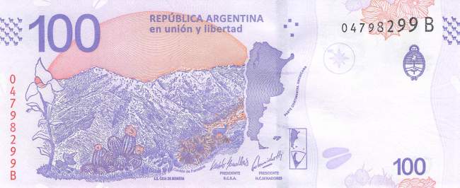 100 Pesos Argentinien 2018